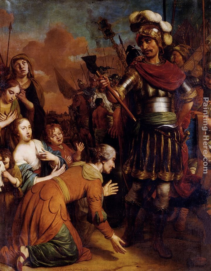 Gerbrand van den Eeckhout Volumnia Pleading With Her Son Coriolanus To Spare Rome